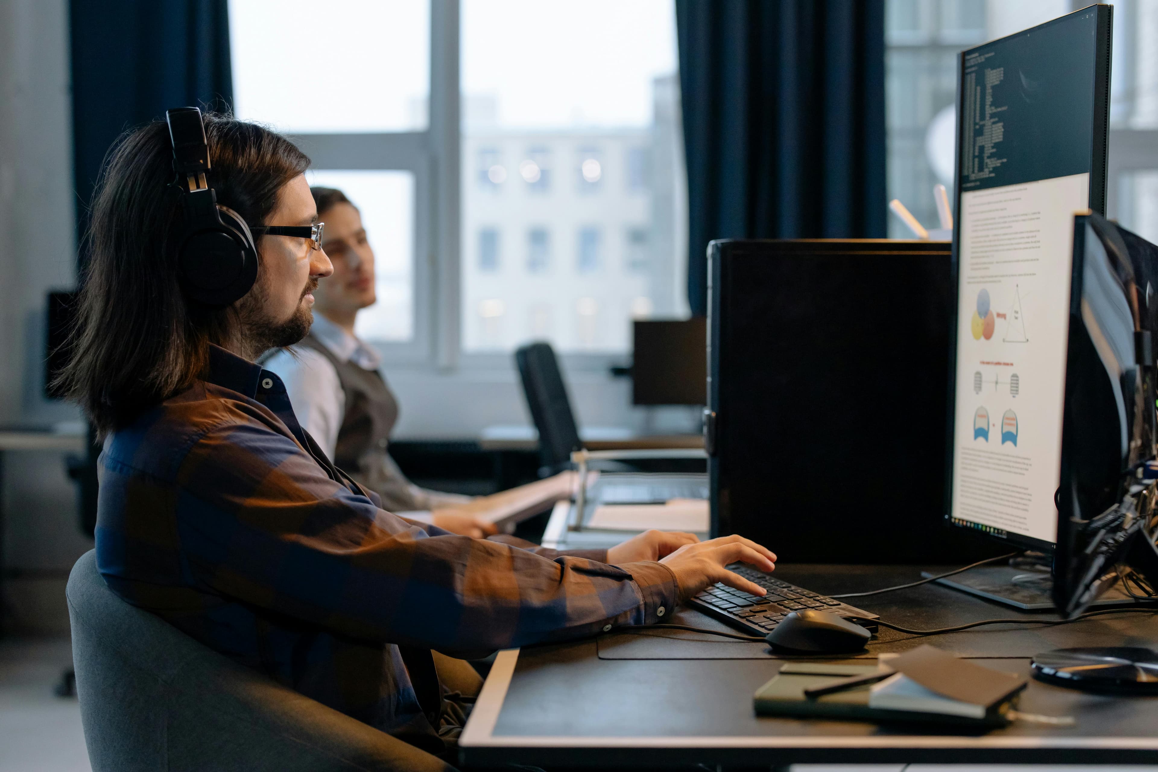 A Taskmono client on a video call with their team